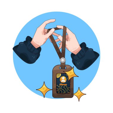 Kimlik kartı tutan, kimlik, güvenlik ve resmi doğrulamayı temsil eden bir el..