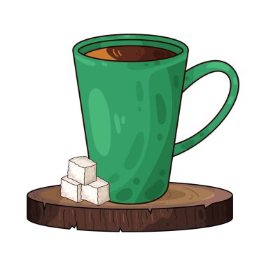 Şeker küpüyle servis edilen bir fincan kahve tatlandırılmış biranın keyfini çıkarmanın basit ve klasik bir yolunu temsil eder..