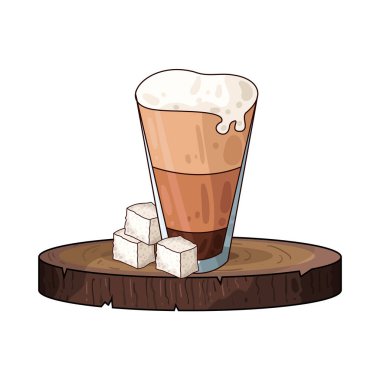 Bir fincan macchiato, üzerinde küçük bir tabaka köpüklü sütle güçlü bir espresso..