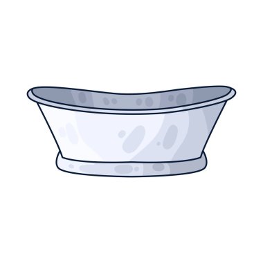 Pürüzsüz ve temiz bir tasarımı olan bir küvet. Genellikle banyo için kullanılır..