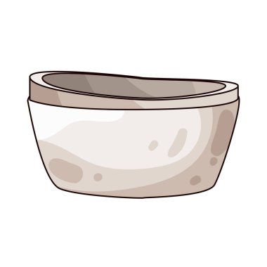 Pürüzsüz ve temiz bir tasarımı olan bir küvet. Genellikle banyo için kullanılır..