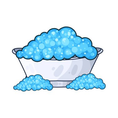 Köpüklerle dolu bir küvet, rahatlatıcı bir suya hazır..