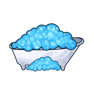 Köpüklerle dolu bir küvet, rahatlatıcı bir suya hazır..