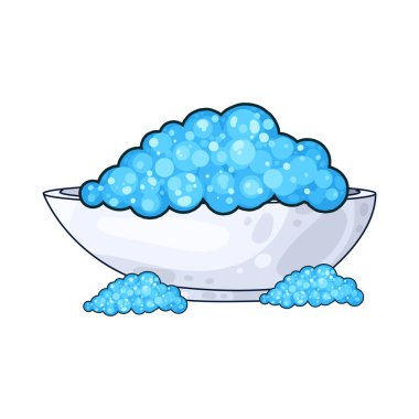 Köpüklerle dolu bir küvet, rahatlatıcı bir suya hazır..