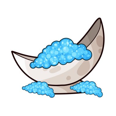 Köpüklerle dolu bir küvet, rahatlatıcı bir suya hazır..