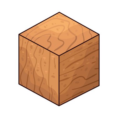 Tahta Blok: Küçük dikdörtgen bir tahta blok.