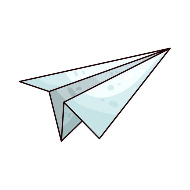 Bir kağıt parçasından katlanmış basit bir kağıt uçak..