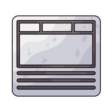  Metin ve resim bölümleri içeren web sayfası simgesi.