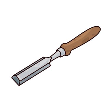 Keskin kenarlı bir ahşap keski aleti..