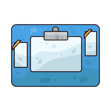 Üzerinde notlar ve hatırlatıcılar olan bir ilan tahtası..