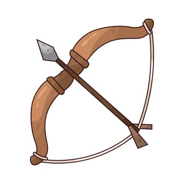 Okçuluk: Bir ok çizilmiş ve atışa hazır.