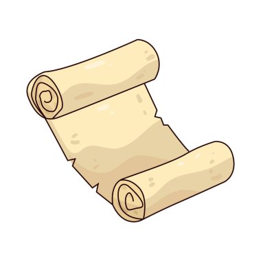 Eski bir parşömen tomarı açılmış..