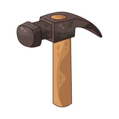Ortaçağ Çekici: Bir demirci tahta saplı çekiç.