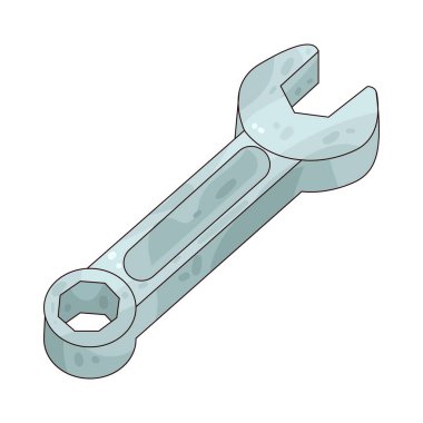 Fındık ve cıvataları sıkmak için ayarlanabilir büyük bir anahtar.