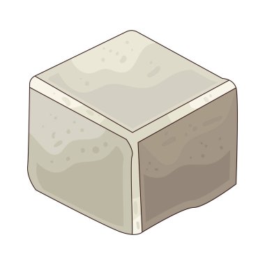 Somut Blok: Duvarlar için kullanılan gri dikdörtgen beton blok.