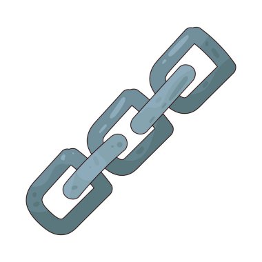 Birbirine kenetlenmiş çelik halkalı ağır metal bir zincir..