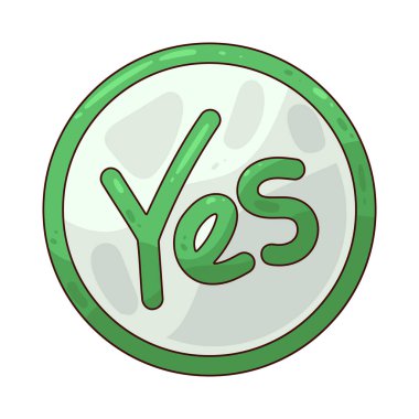 Evet, anlaşma, onay ya da onayı gösterir..