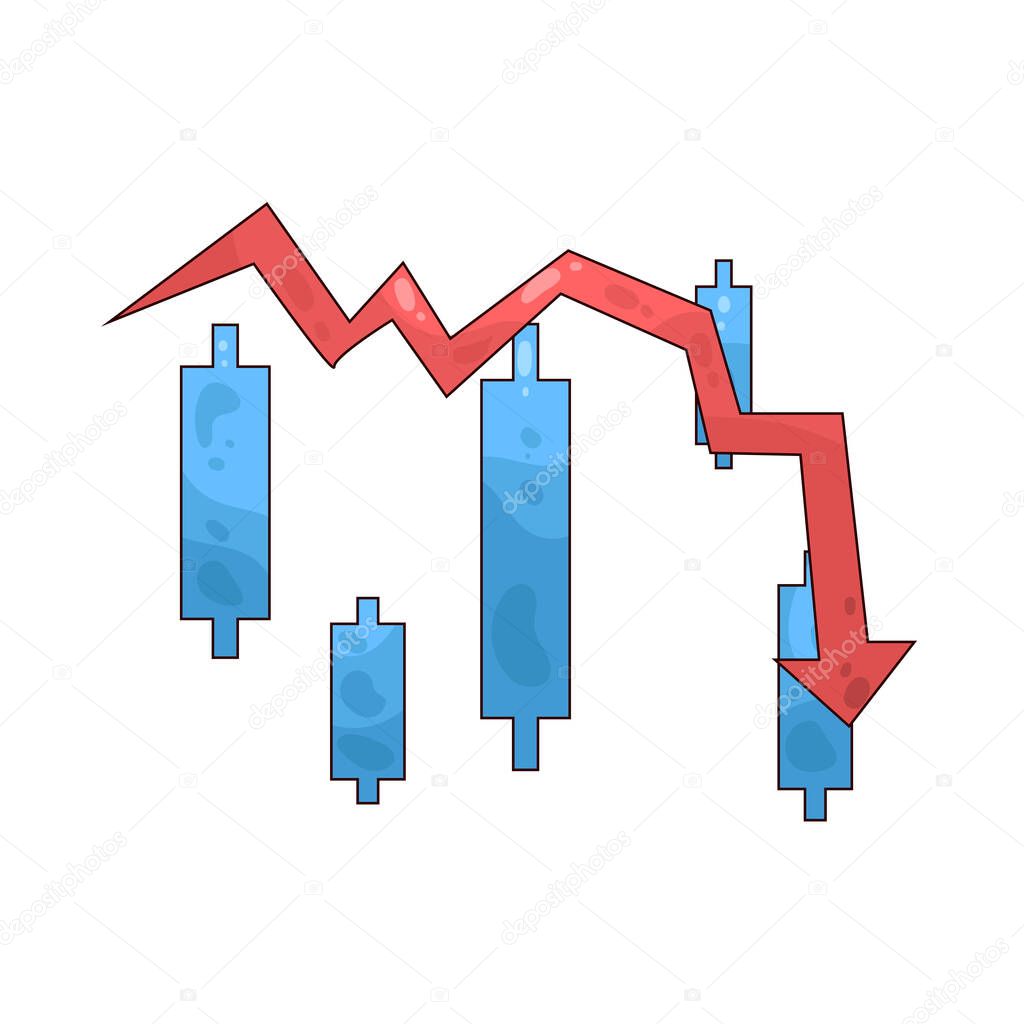 Diminuzione Rappresenta Calo Valore Performance Reddito Risorse Finanziarie