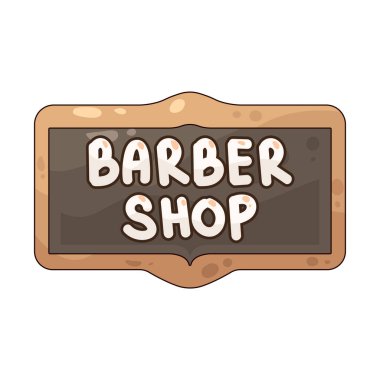 Bir berber dükkanı tabelası burayı bir berber dükkanı olarak tanımlıyor..