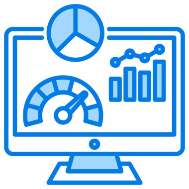 Gösterge panelinde yükselen çizgi grafiği ile anahtar performans göstergesini gösteren bir gösterge