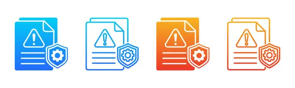 Risk Yönetimi simge sayfası çoklu biçim koleksiyonu