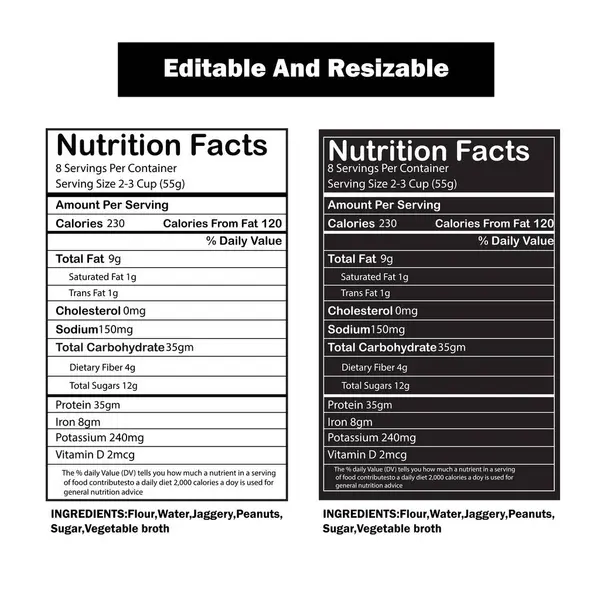 Beyaz ve siyah beslenme bilgileri gıda bilgisini etiketler