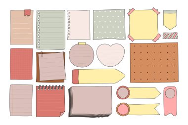 Bullet günlük el çizimi öge seti koleksiyonu, çıkartma, planlayıcı etiketi. Not defteri not defteri, ilkel okul günlüğü ya da günlük vektör kiti. Bullet günlük vektör illüstrasyon günlüğü dekorasyonu