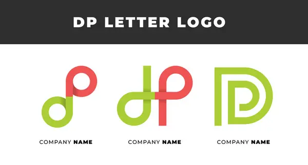 Harf DP, PD, P ve D Logo Tasarım Koleksiyonu, İlk Monogram Logosu, Modern Alfabe Mektubu DP, PD, P ve D Eşsiz Logo Vector Illustration for Business Marding.