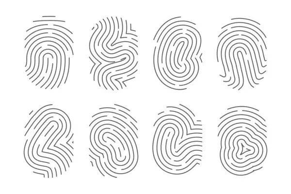 Siyah Parmak İzi Koleksiyonu, Parmak izi Çizgisi Bilgileri, Tarama Kimlik veya Suç Araştırma Sistemi, İzole edilmiş Vektör Çizelgesi