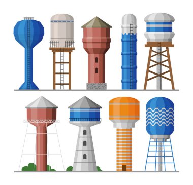 Yükseltilmiş Su Kulesi koleksiyonu, Su Kaynakları Deposu olarak Tank 'ın kullanıldığı yüksek çelik yapı, endüstriyel yüksek metal yapı su kulesi..