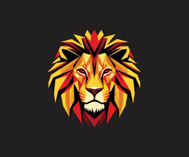 Aslan başlı logo maskot tasarımı