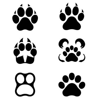 köpek pençesi yazdırma vektör çizimi.