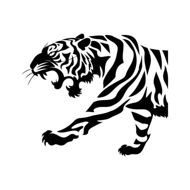 Kabile kaplan vektör dövme atlamak