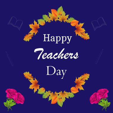 Öğretmenler Günü için elementlerin çizimi