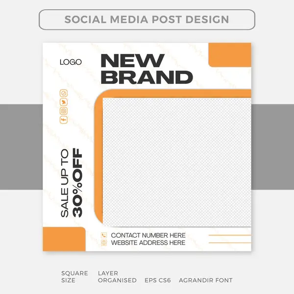 Yeni Marka Tanıtımı için Modern Sosyal Medya Posta Şablonu