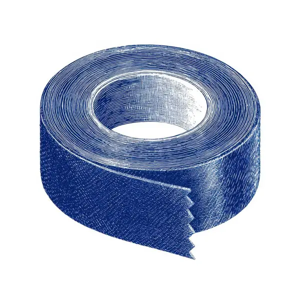 Ayrıntılı mavi bant rulo yırtık kenar beyaz arkaplan üzerine eski oyma biçimi oluşturulmuş