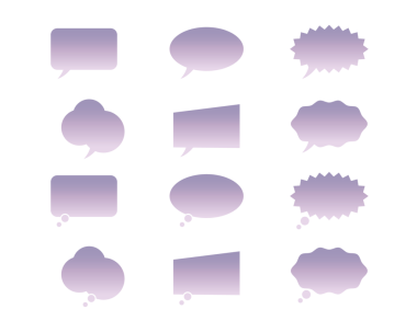 Konuşma baloncukları resimleme ayarladı.