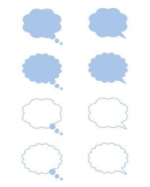 Düşünceli konuşma baloncukları.