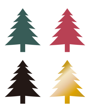 Bu bir köknar ağacının çizimi. 4 renkten bir tane yaptım..