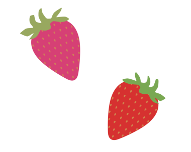 Bu çileklerin bir illüstrasyonu. İki farklı renkte çilek ayarladım..