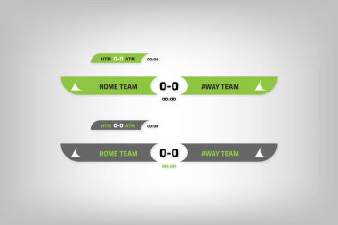 Maç skoru tutmak için yeşil spor etkinlik afişleri