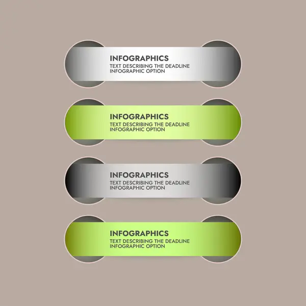 yeşil bilgi şablonu vektör tasarımı karton arkaplan üzerinde renkli bilgi bölümleri