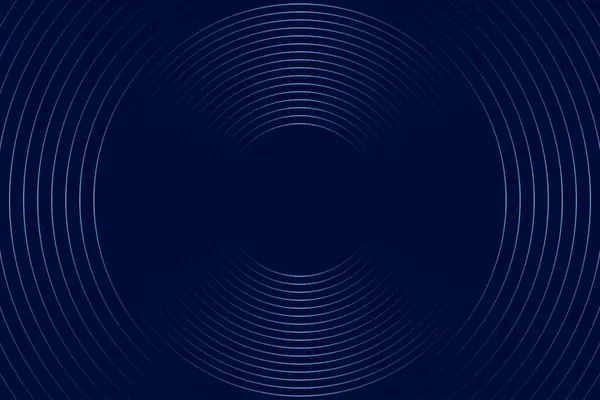 Koyu mavi arkaplanda soyut mavi parlayan geometrik çizgiler. Modern parlak mavi daire çizgileri. Gelecekçi teknoloji konsepti. Vektör çemberi çizgisi
