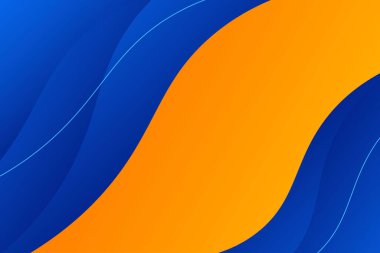 Sarı ve mavi soyut arkaplan tasarımı. Vektör İllüstrasyonu 