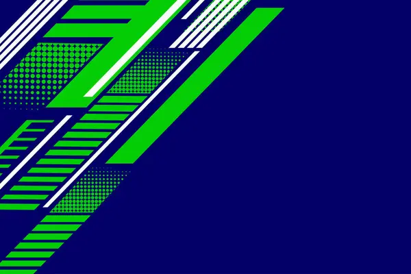 Medya tanıtımı veya web afişi için soyut mavi bayrak tasarım vektörü, dinamik sportif yatay arkaplan şablonu, vektör yarışı