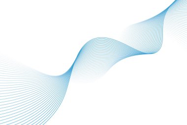 Dinamik mavi dalgalı soyut vektör arkaplanı. eps10