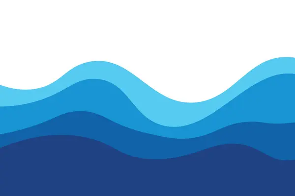 Deniz dalgaları katmanlı vektör arkaplan çizimi ve deniz sahili vektör çizimi. eps10