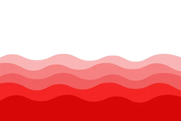 Kızıl okyanus dalgaları ve deniz kıyısı vektör katmanlı arka plan çizimi. eps10