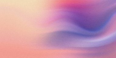 Şeftali ve bej renginden mor ve lavanta rengine geçiş yapan yumuşak eğimli soyut pastel doku arkaplanı