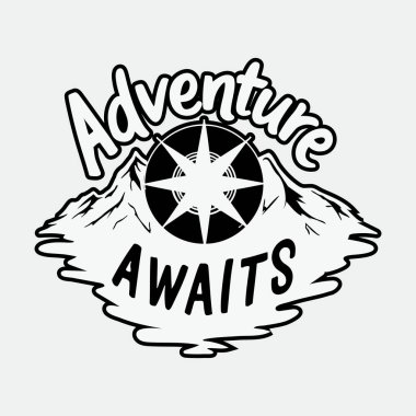 Hayat vektör sanatı bir yolculuktur, ırk değil der, dağları ve yolu olan bir vektör grafiği.